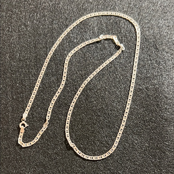 925 Sterling Silver Mariner Necklace 24”- Silver